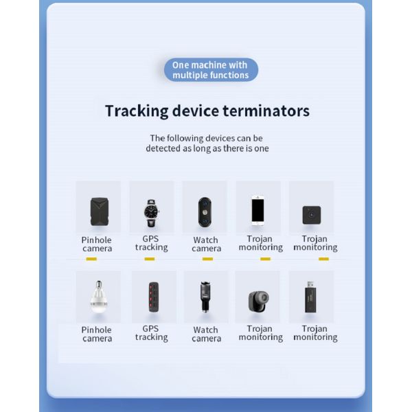 Wireless Audio Bug GPS Camera Detector Finder with Battery-Powered Anti RF Detection