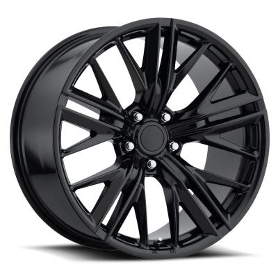 20 Inch ZL1 Camaro Chevrolet Replica Wheels Staggered 20x10 20x11 Gloss Black 5x120