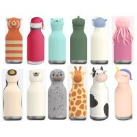 Custom Silicone Lid Stainless Steel Water Bottle for Kids