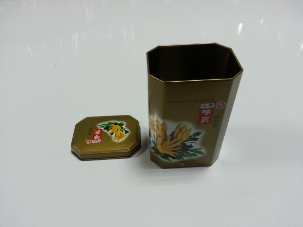 Irregular Painted Tea Tin Containers For Candy / Medicine / Mint Drying