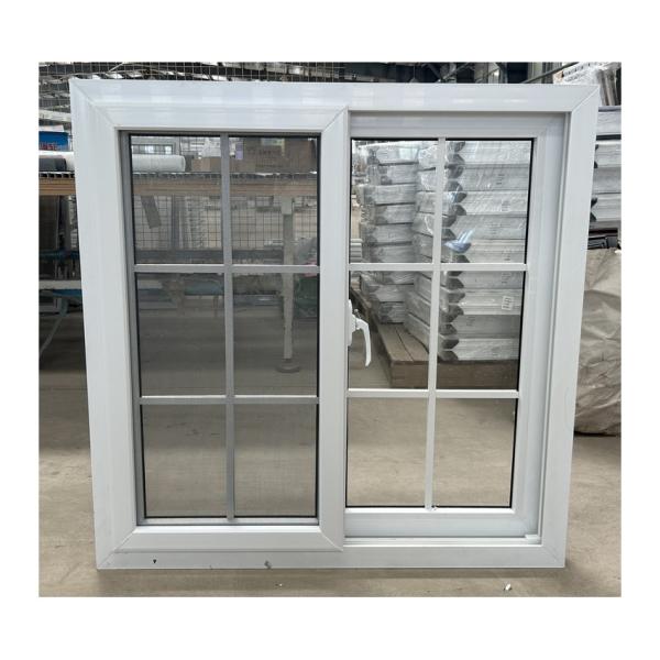 Sliding Opening Upvc / Pvc Doors and Windows Hurricane Impact Sliding Window with Grill