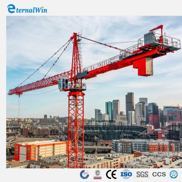Heavy Duty Steel Hammer Head Tower Crane with Wireless Remote Control and 1t to 12t Tip Load for Construction