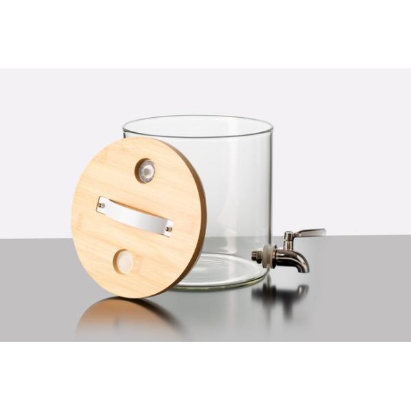 5L Lead Free Borosilicate Glass Beverage Jar Drinking Dispenser For Banquet