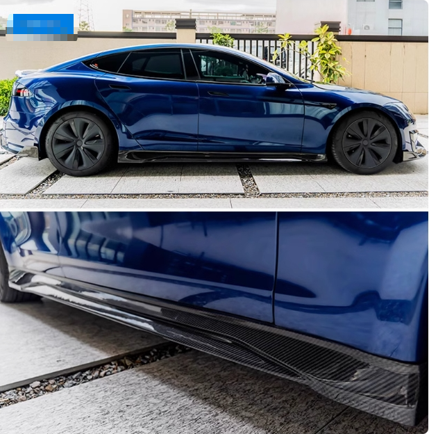 CMST Style Carbon Tesla Body Kit Model S Front Lip Rear Diffuser Spoiler Side Skirts
