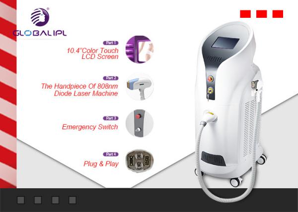 808nm 755nm 1064nm Wavelength Diode Hair Removal Laser Machine AC 220/ 50Hz Frequency