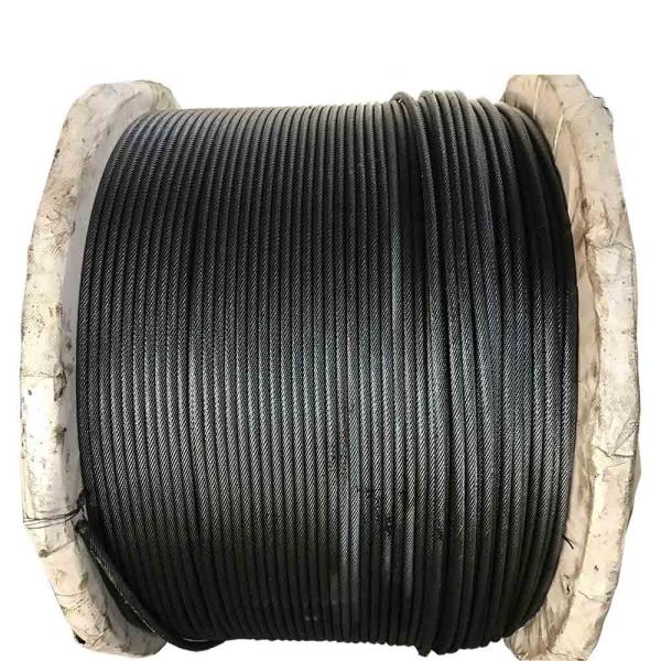 26mm 6x37 FC Wire Rope Ungalvanized Steel Cable Ropes with Black Oil Construction Special Cold Heading Steel 26mm