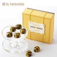 Boîtes de luxe personnalisées XL Packaging - Boîtes de chocolat de luxe imprimées en CMJN/Pantone avec design facile à ouvrir, logo en relief et papier anti-ternissement
