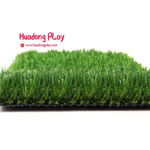 UV Resistant Artificial Lawn Turf Landscaping Plastic Material Dark Green Color