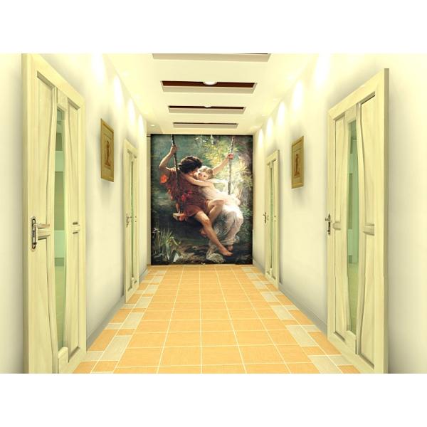 Light Yellow Digital Print Series Exhibition Hall Interior Decoration Wallpapers RW-023