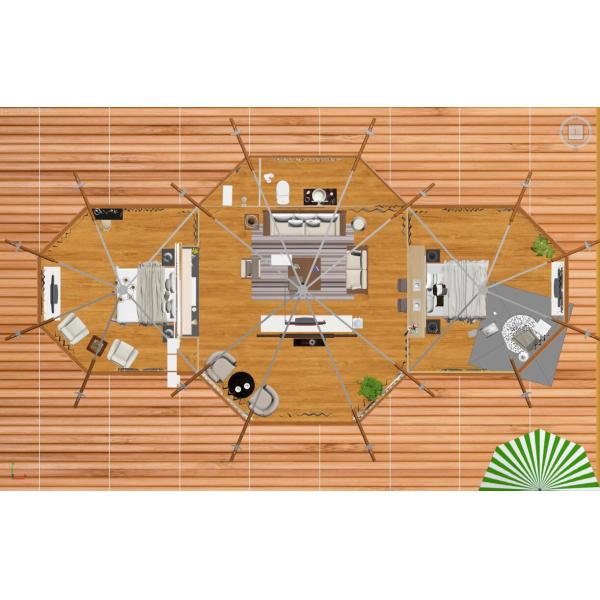 White Accommodation shelter luxury Camping Tent for hotel room / resort