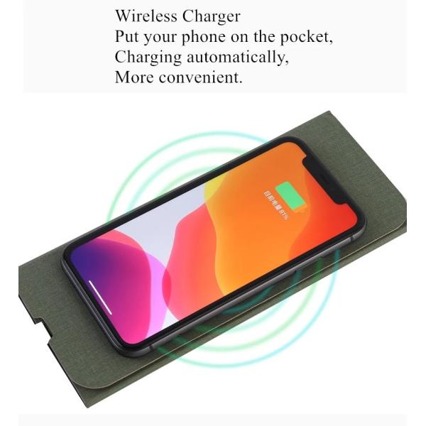 Квадрат кожи Pu коврика для мыши быстрого заряжателя многофункциональный складывая беспроводной поручая