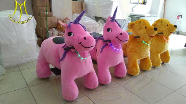 Hansel hot-selling walking animal plush ride for mall electronic game machine