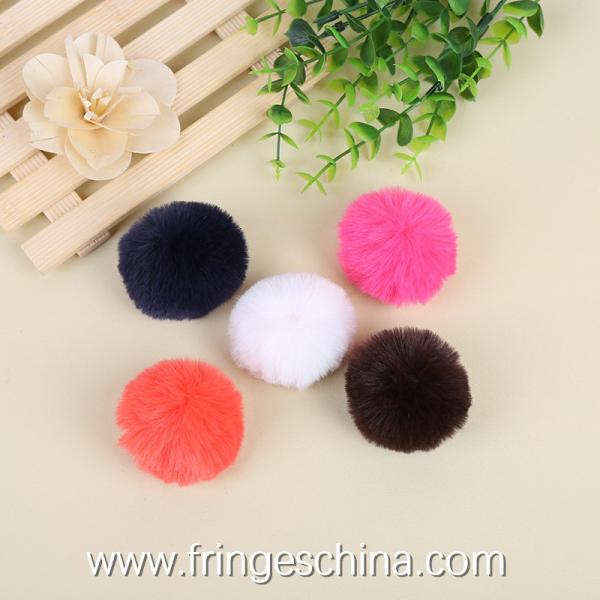 Wholesale Colorful Fake Rabbit Fur DIY Pom Pom Ball For Handbag Costume Decoration