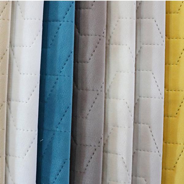100% Polyester Luxury Sofa Fabric Knitted Waterproof With Embroidered Pattern