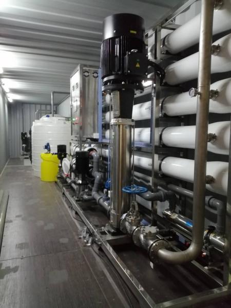 Sistemas industriais do RO da osmose reversa da agricultura 50000GPD de planta de tratamento da água boa subterrânea no recipiente móvel