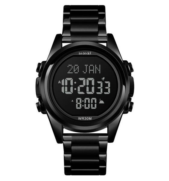 azan watch 1667 Qibla Relojes multi-function multi-mode hunted watch online Muslim Clock Digital Luxury Men Wrist Watche