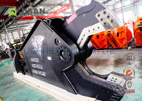 Excavadora Azul Alligador Hidráulico Tesouras de Ferro de Resíduo Tesoura Rotativa 40 L/Min
