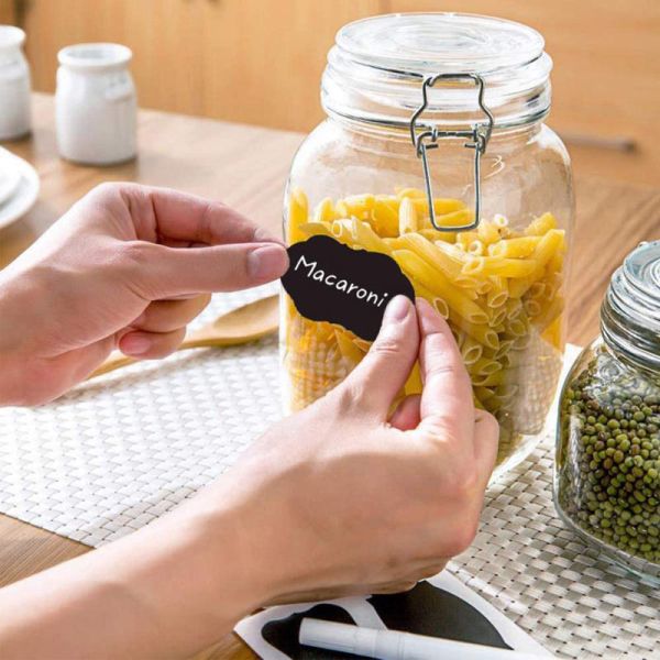 Small Reusable Black Chalkboard Stickers Food Storage Label odm