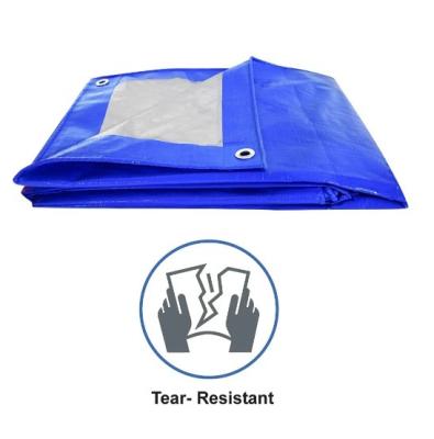 Blue / Silver Light Duty Tarpaulin Waterproof 85-120GSM