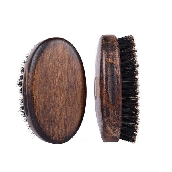 Madeira de Abeis Large Boar Bristle Barbear Brush para Barba Espessa Mão de Madeira de Noz Negra
