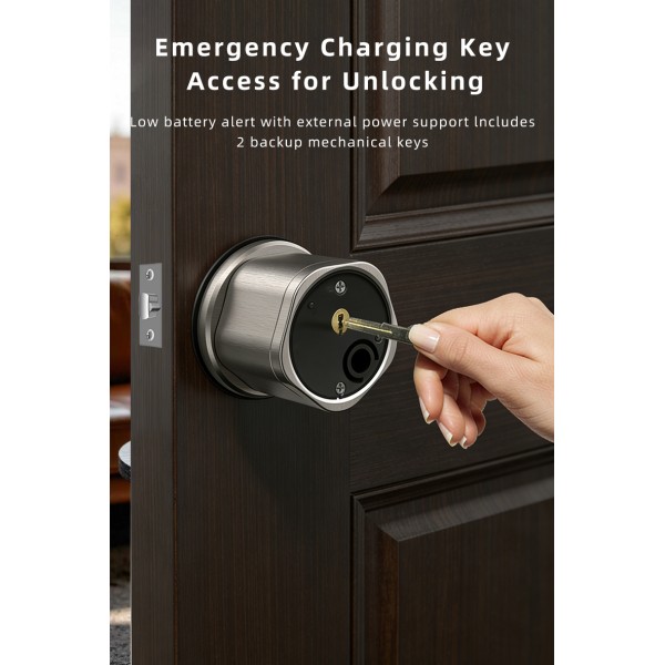 YAGU Fingerprint Password Keyless Single Latch Tuya APP Electronic Round Smart Knob Lock Replacement Ball Lock