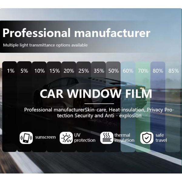 VLT44% Metallic Reflective UV Rejection Color Changing Solar Car Window Glass Tint Film