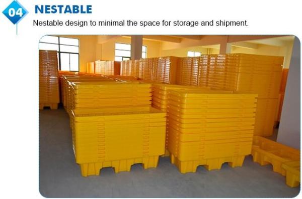 Light weight one time plastic pallets for transport and storage, Heavy duty cross bottom plastic pallet with 6 runners