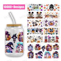 Transferências UV DTF para Halloween Cup Wrap Designs on Glass Tumblers For Holiday Decor