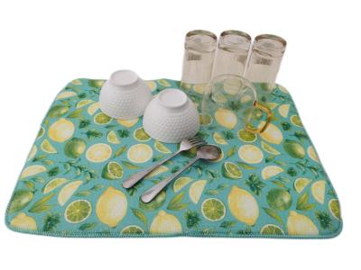 esteira imprimindo decorativa da secagem do prato de 20x15inch Microfiber