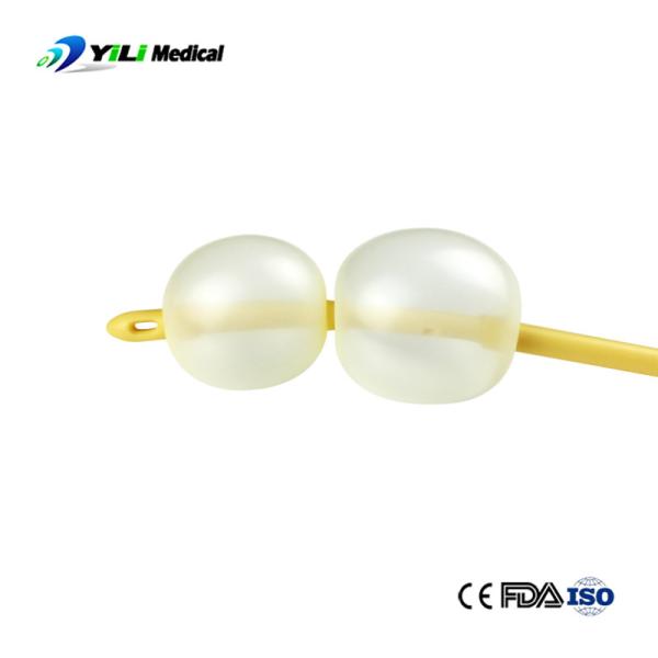 Double Balloon Sterile Latex Foley Catheter Triple Way 40cm Catheter With Valve Feature Customizable