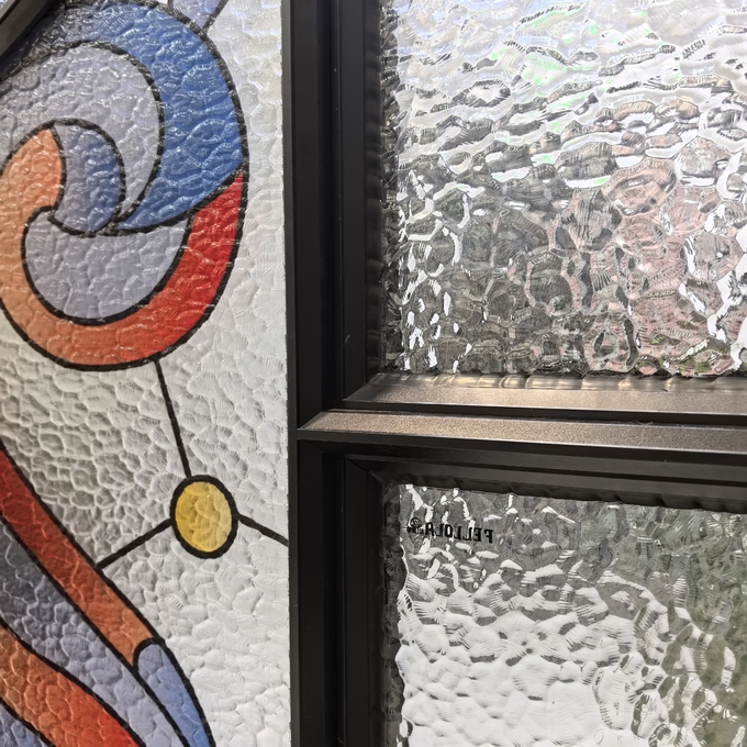 Energy Saving Fixed Aluminum Frame Window Stained Glass Visual Appeal Thermal Break
