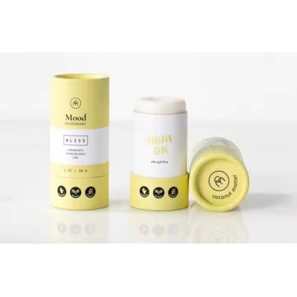 Légère poussée vers le haut tube en papier étanche à l'humidité tube en papier emballage de baume à lèvres