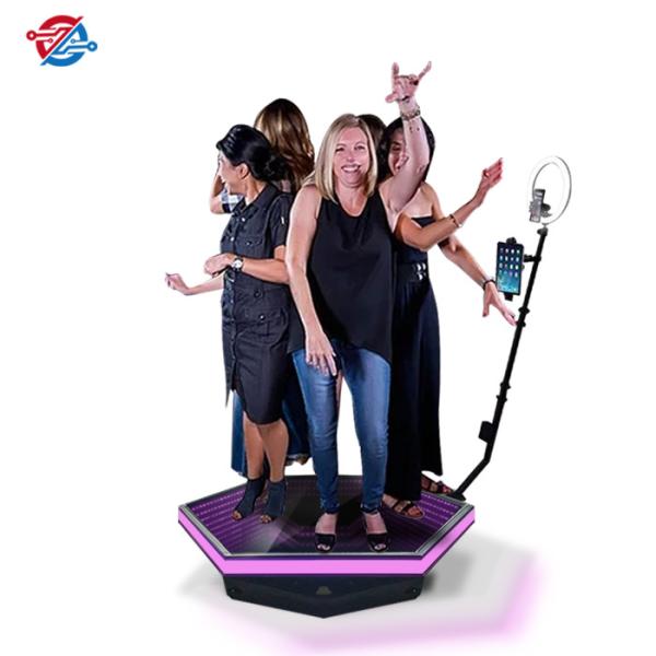 Full Color 360 Photo Booth Go Pro Camera 360 Surround Automatic Rotating Stand Platform