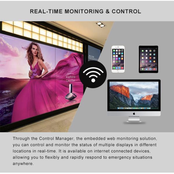 0.88mm 65 Inch Narrow Bezel LCD Video Wall 4K Resolution For Advertising