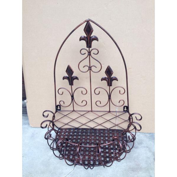 Green Flower Stand Hanging Wall Indoor Balcony Hanging Semi-Circular Flower Stand