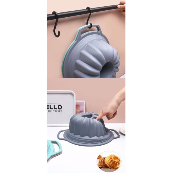 Anti Scalding Handle Flower Design Silicone Cake Pan