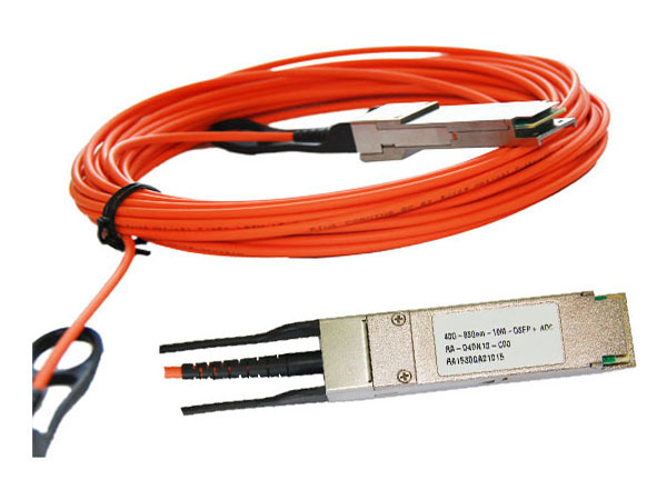 10M активное оптически QSFP к QSFP привязывают потребление низкой мощности оптического кабеля многорежимного волокна активное