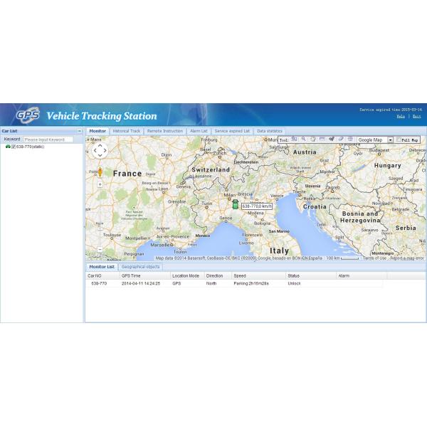 Fleet Management GPS Tracking Server Software , GPS Tracker Platform Google Map