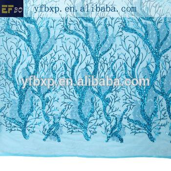 F50274 Sequin 2015 french lace wedding dress fabric/ tulle lace french net lace for fashion girl