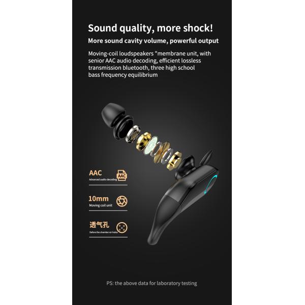 Waterproof Wireless Earbuds Stereo Bluetooth Headphone with Digital Display Travel Battery Indicator Wireless BT Earphone