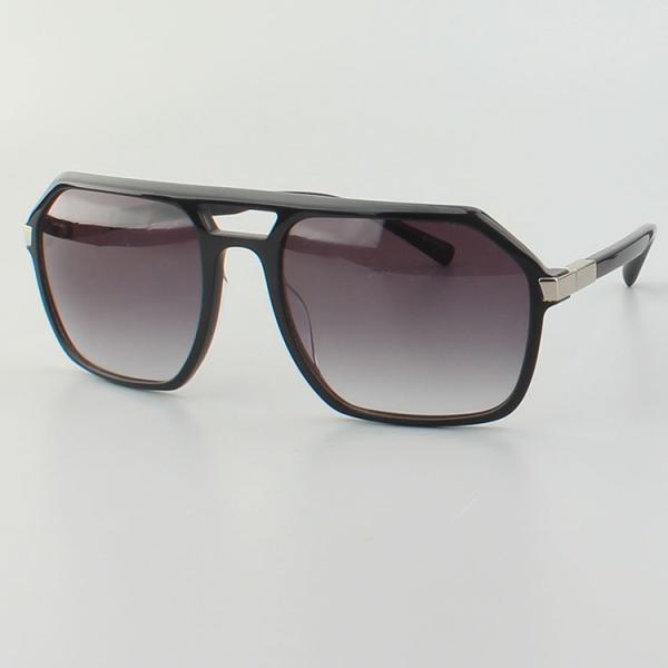Polarized Lens Double Bridges Acetate Frame Sunglasses