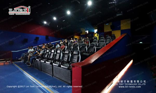 Fire Retardant Outdoor Exhibition Tents , Cinema Movie Tent Structure With Glass Walls And Inflatable Roof