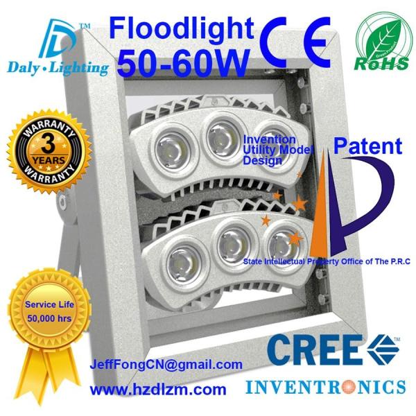 LED Flood Light 50-60W with CE,RoHS Certified and Best Cooling Efficiency Floodlight Made in China