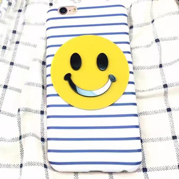 Soft IMD Horizontal Stripes Masculine Smile Expression Back Cover Cell Phone Case For iPhone 7 6s Plus