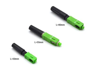 Conector rápido da fibra ótica do cabo pendente de FTTH pre - 50mm lustrados fez no local