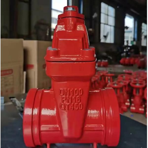 DN100 cast iron ANSI grooved end gate valve supplier