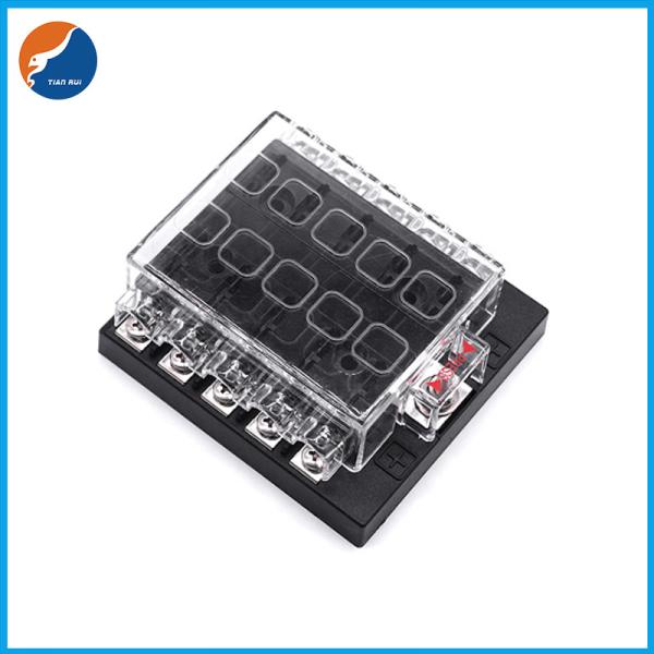 1 Input 10 Output Standard Universal Blade Fuse Block With Screw Terminal