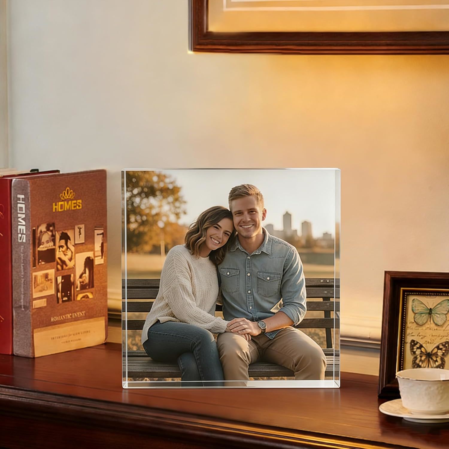 Photo Gifts Solid Acrylic Cubes For Display Silk Screen Printing