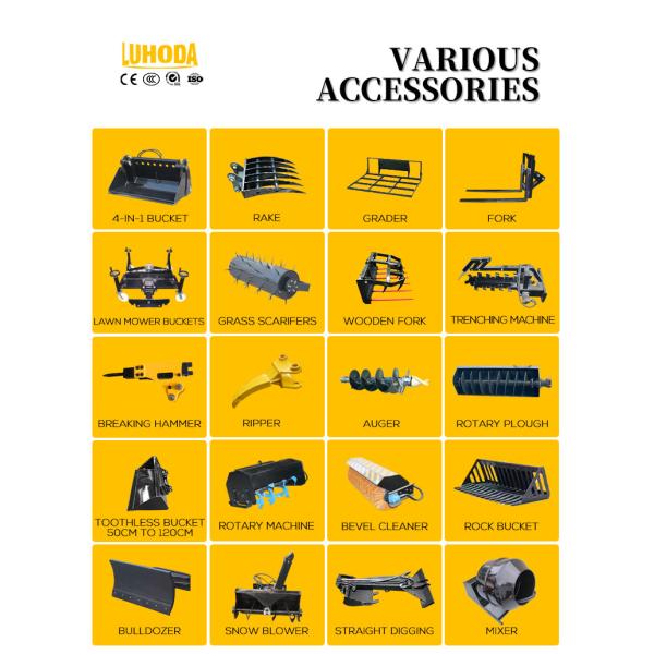 Free Shipping Mini Skid Steer Loader Cheap Wheel Loader Minicargador Farm CE EPA Engine Compact Skid Steer Loaders