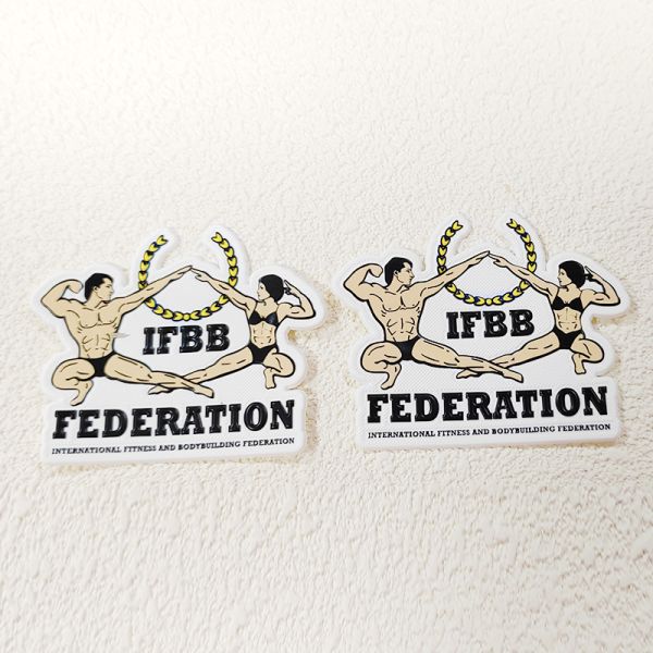 TPU Heat Transfer Label IFBB Fitness Bodybuilding Federation Custom Clothing Patch